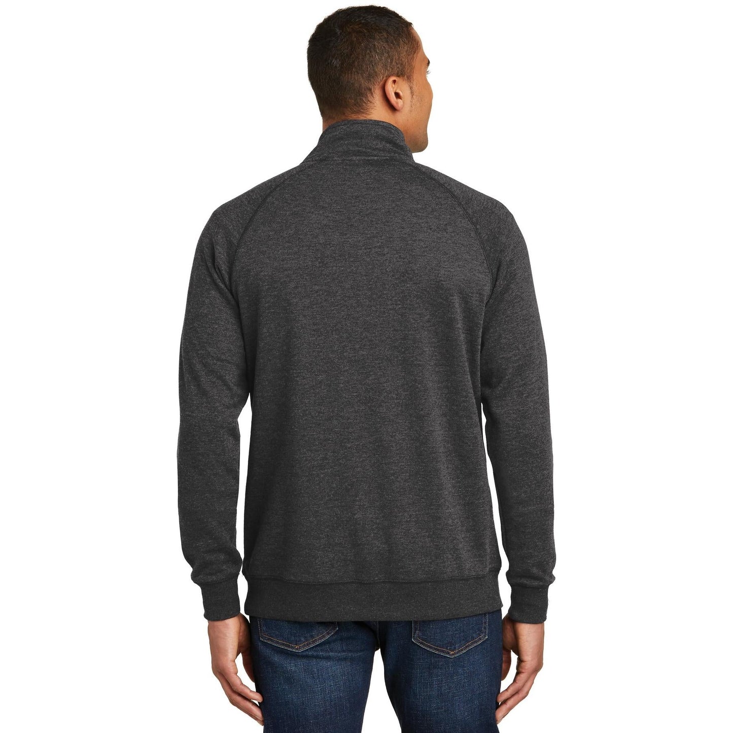 Heathered Black Sweatshirt - District - Cozy Fleece - Casual