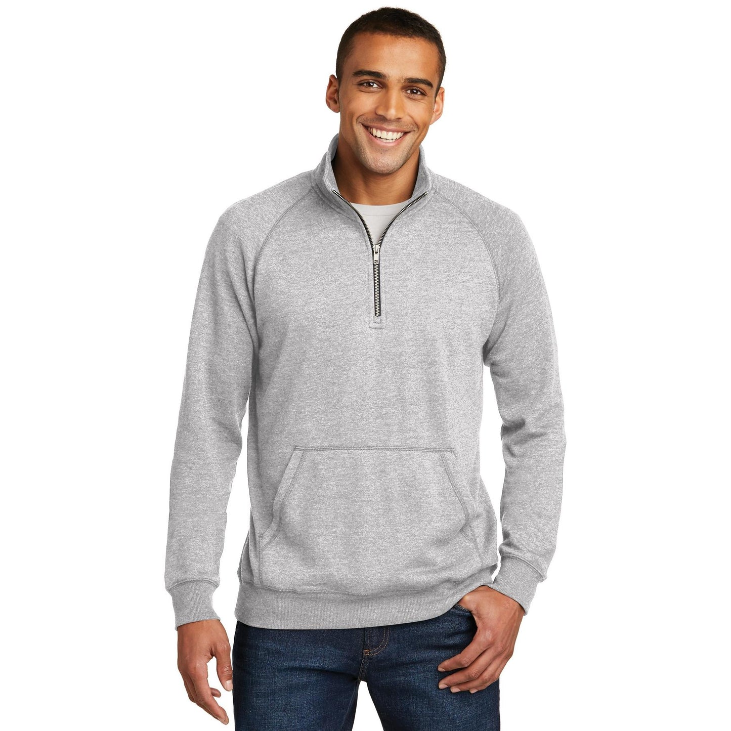 Heathered Black Sweatshirt - District - Cozy Fleece - Casual