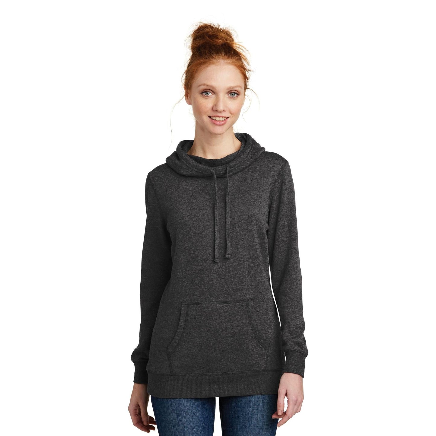 Heathered Black Hoodie - District - Comfortable Fleece