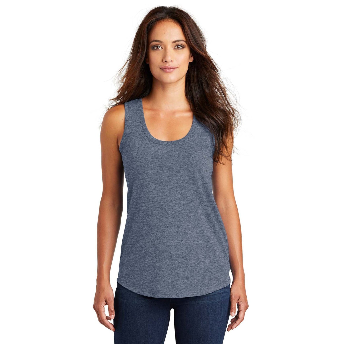 White Tank Tops - District - Soft Blend Material