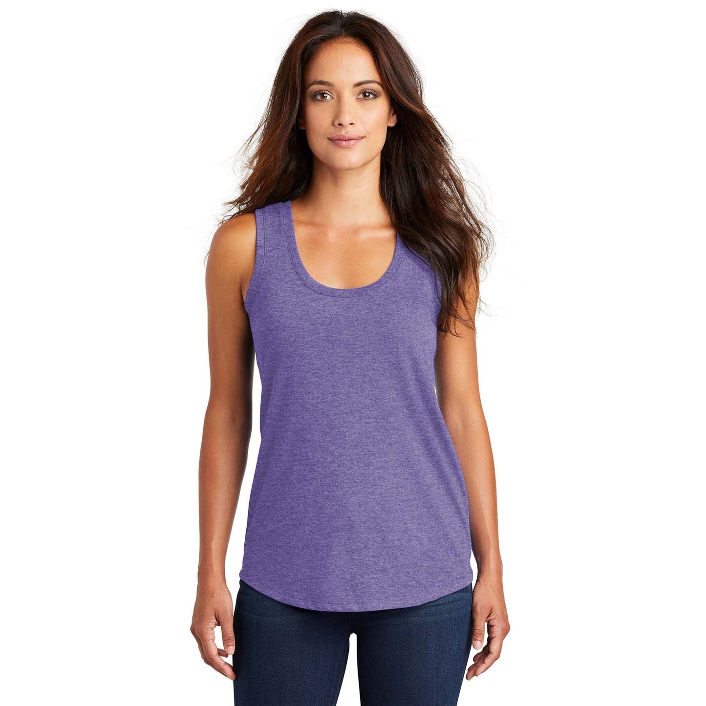 White Tank Tops - District - Soft Blend Material