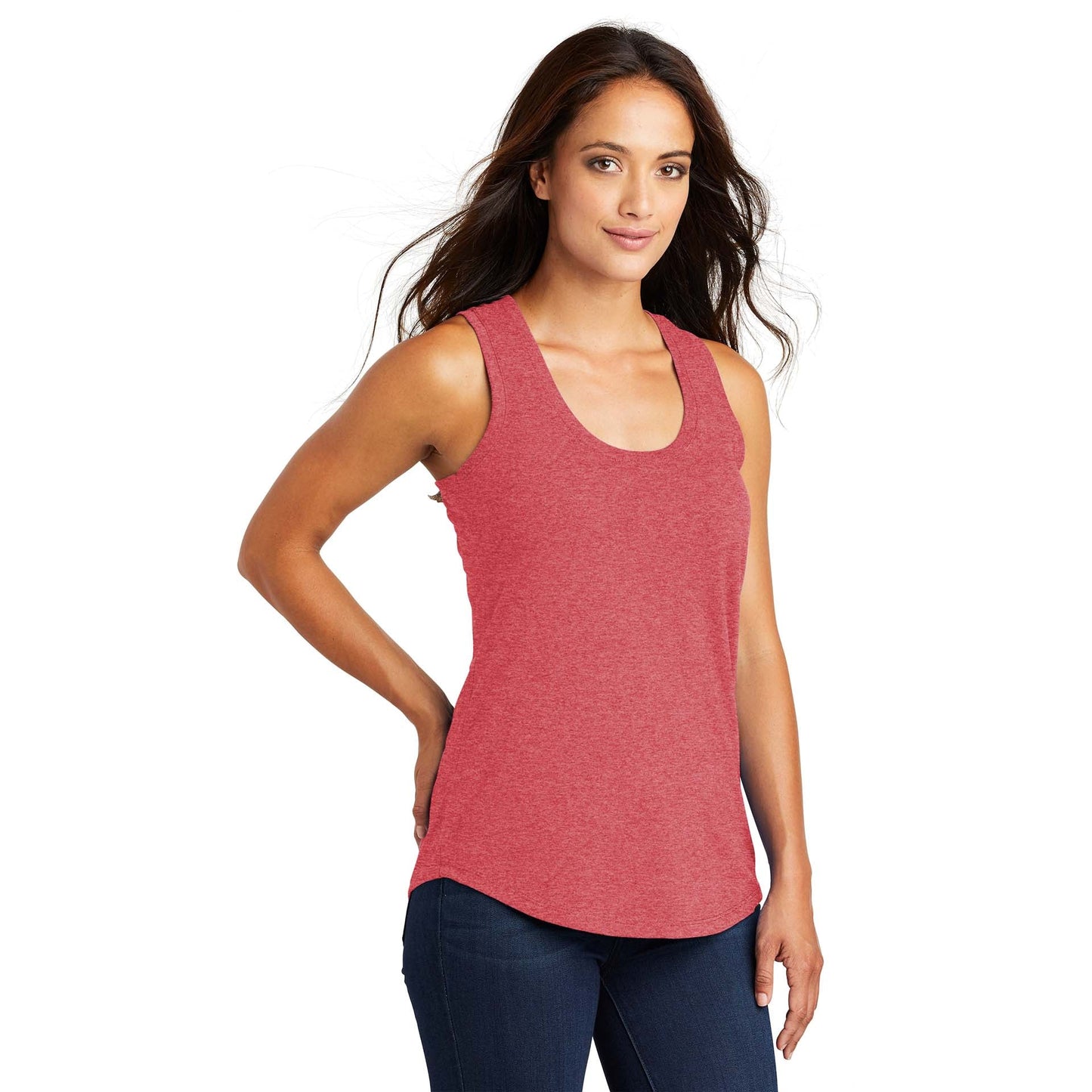 White Tank Tops - District - Soft Blend Material