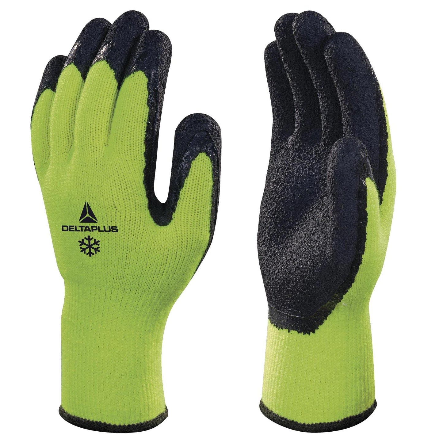 Yellow/Lime Knit Gloves - Delta Plus - Latex Foam