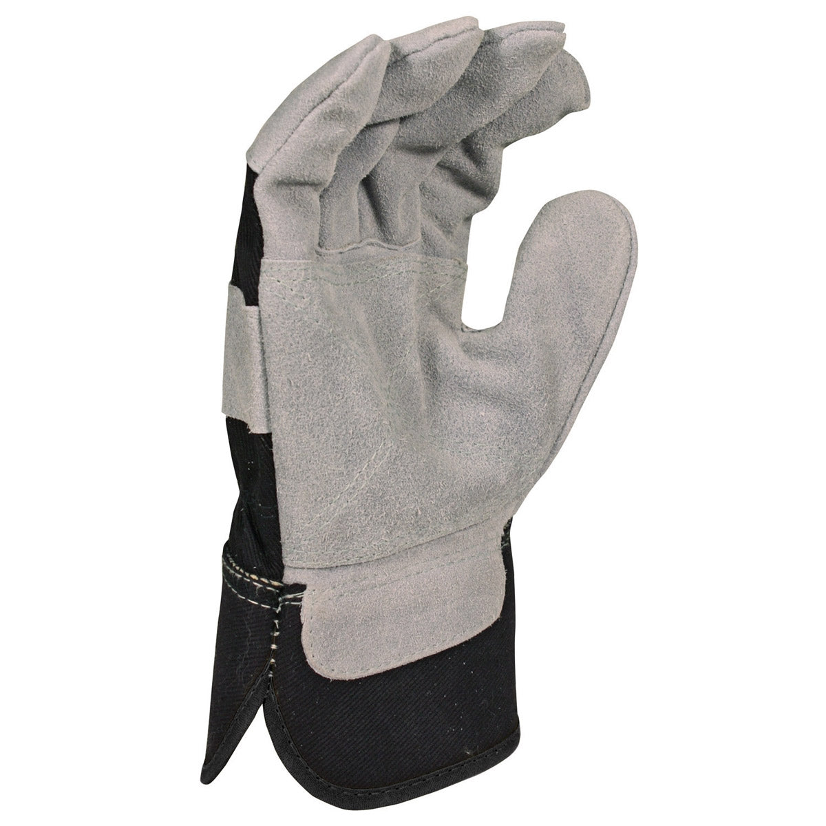 Black/Gray Leather Gloves - DeWalt - Durable Split Cowhide