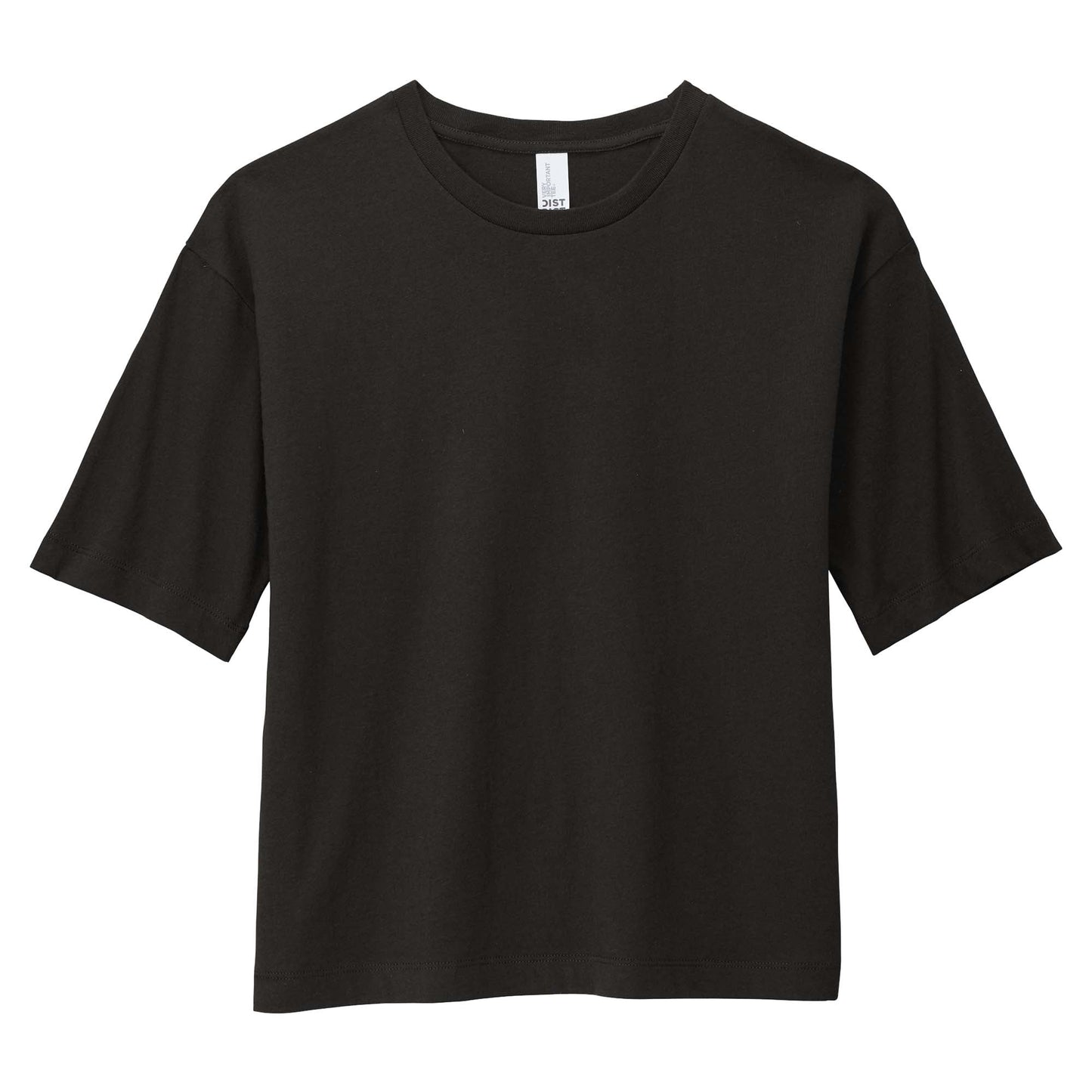 Black T-Shirts - District - Stylish Boxy Tee