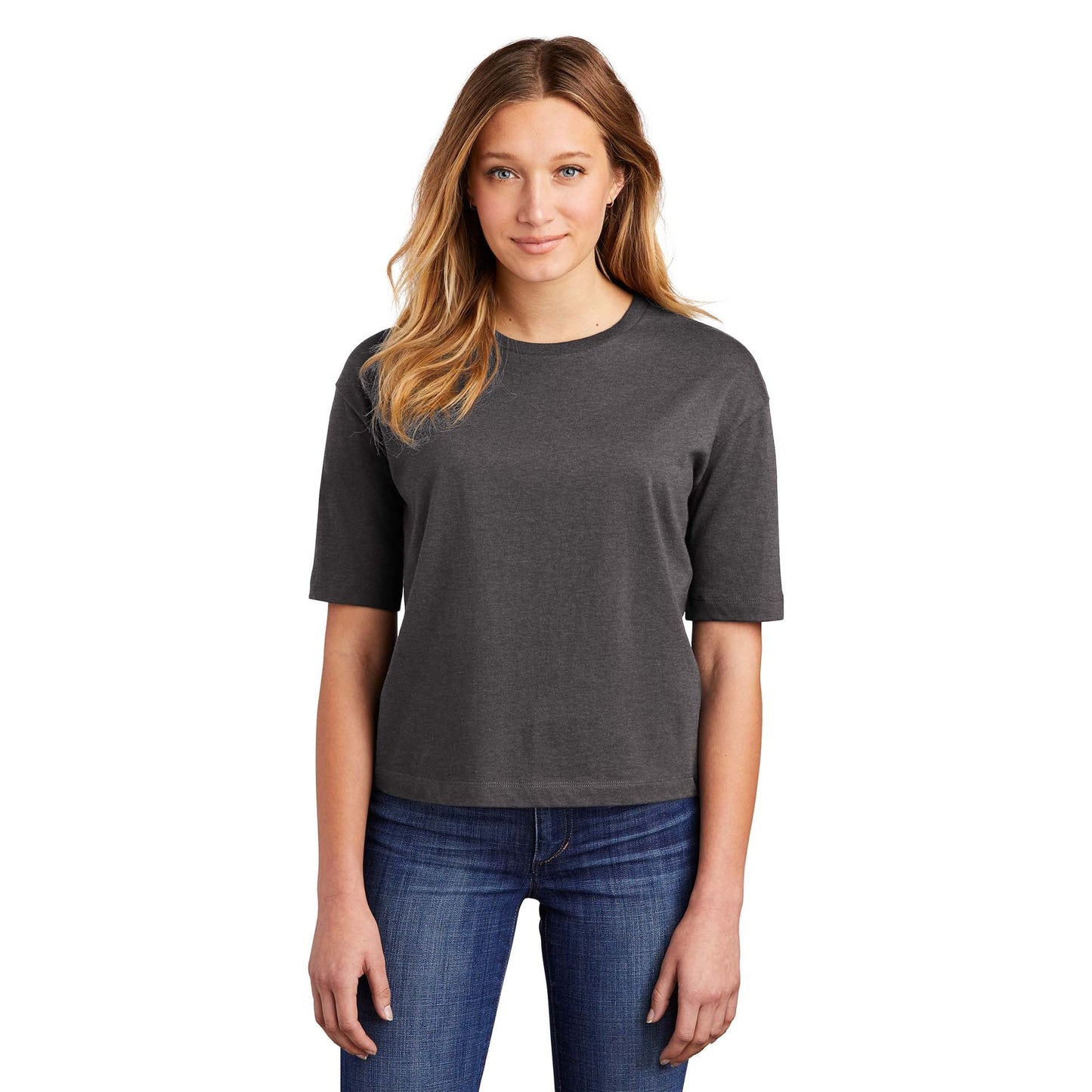 Black T-Shirts - District - Stylish Boxy Tee