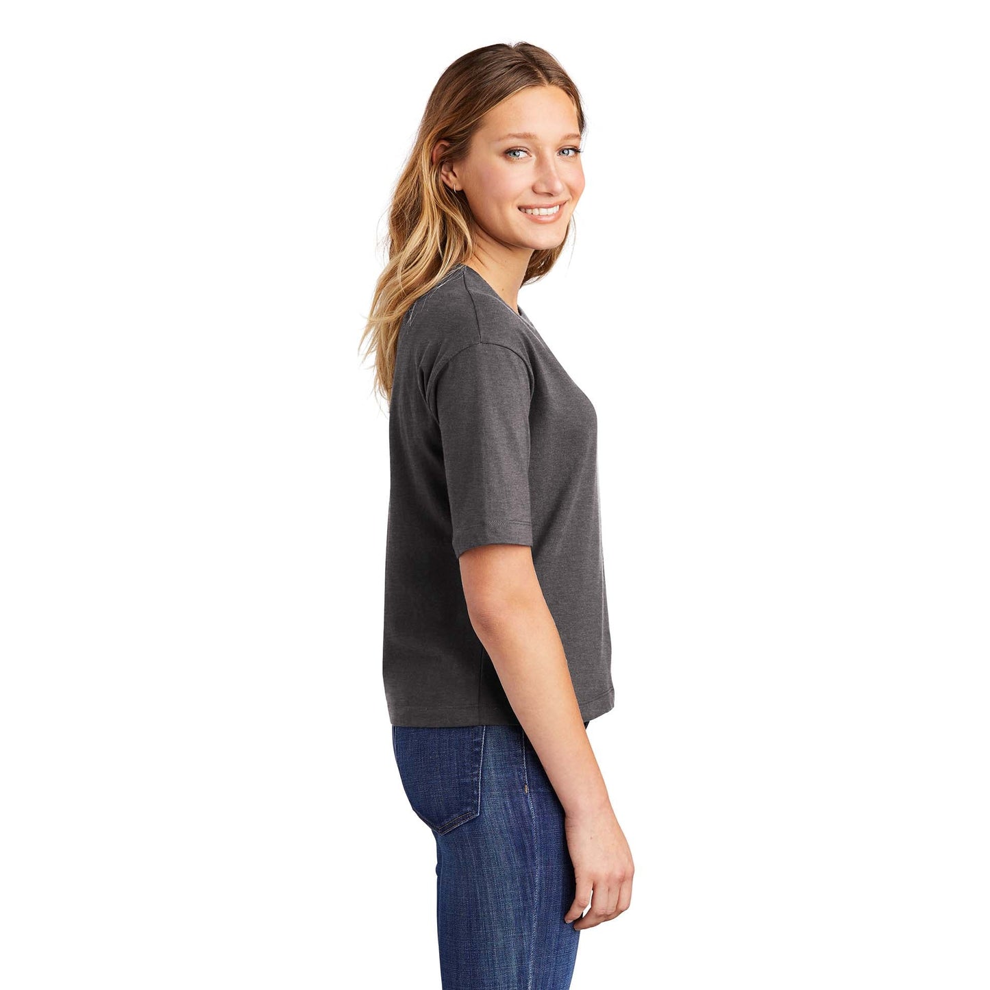 Black T-Shirts - District - Stylish Boxy Tee