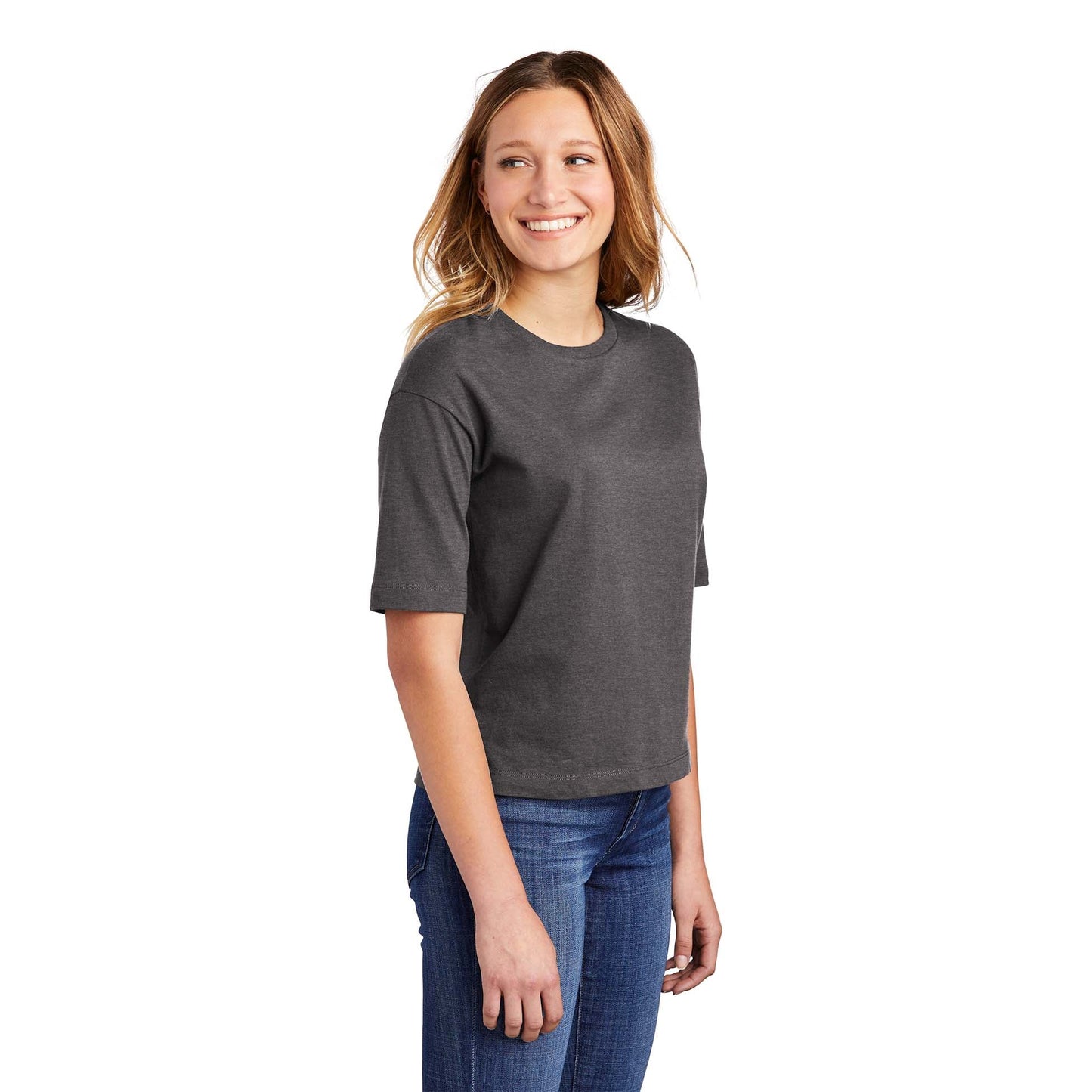 Black T-Shirts - District - Stylish Boxy Tee