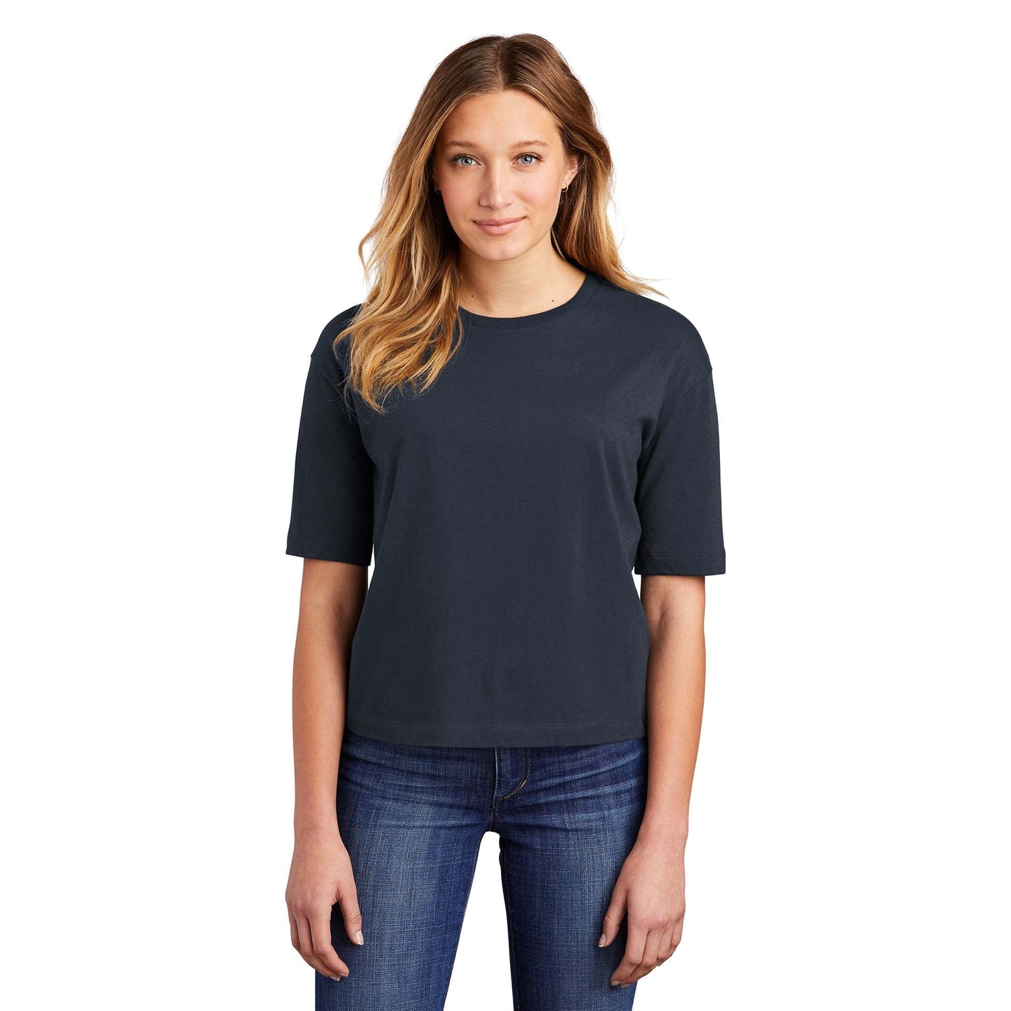 Black T-Shirts - District - Stylish Boxy Tee