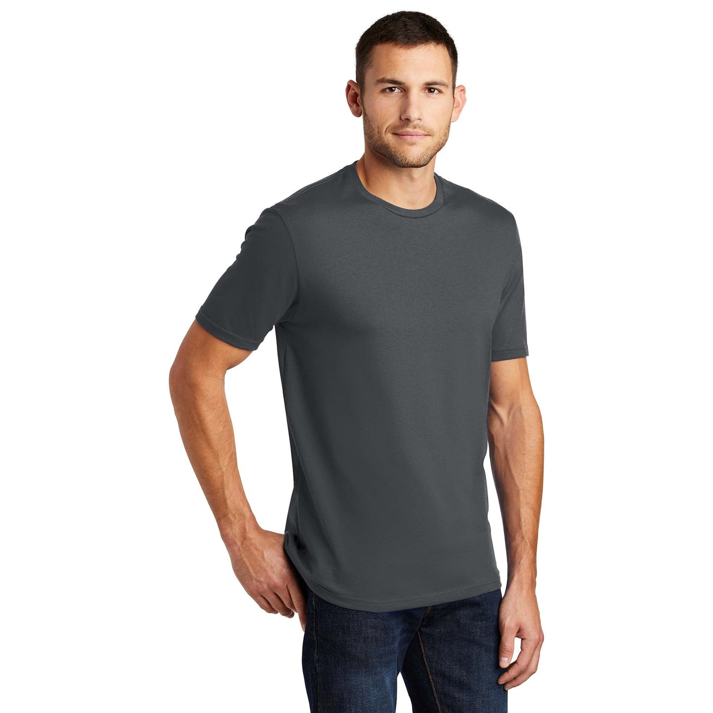 Jet Black T-Shirt - District - Soft Cotton Comfort