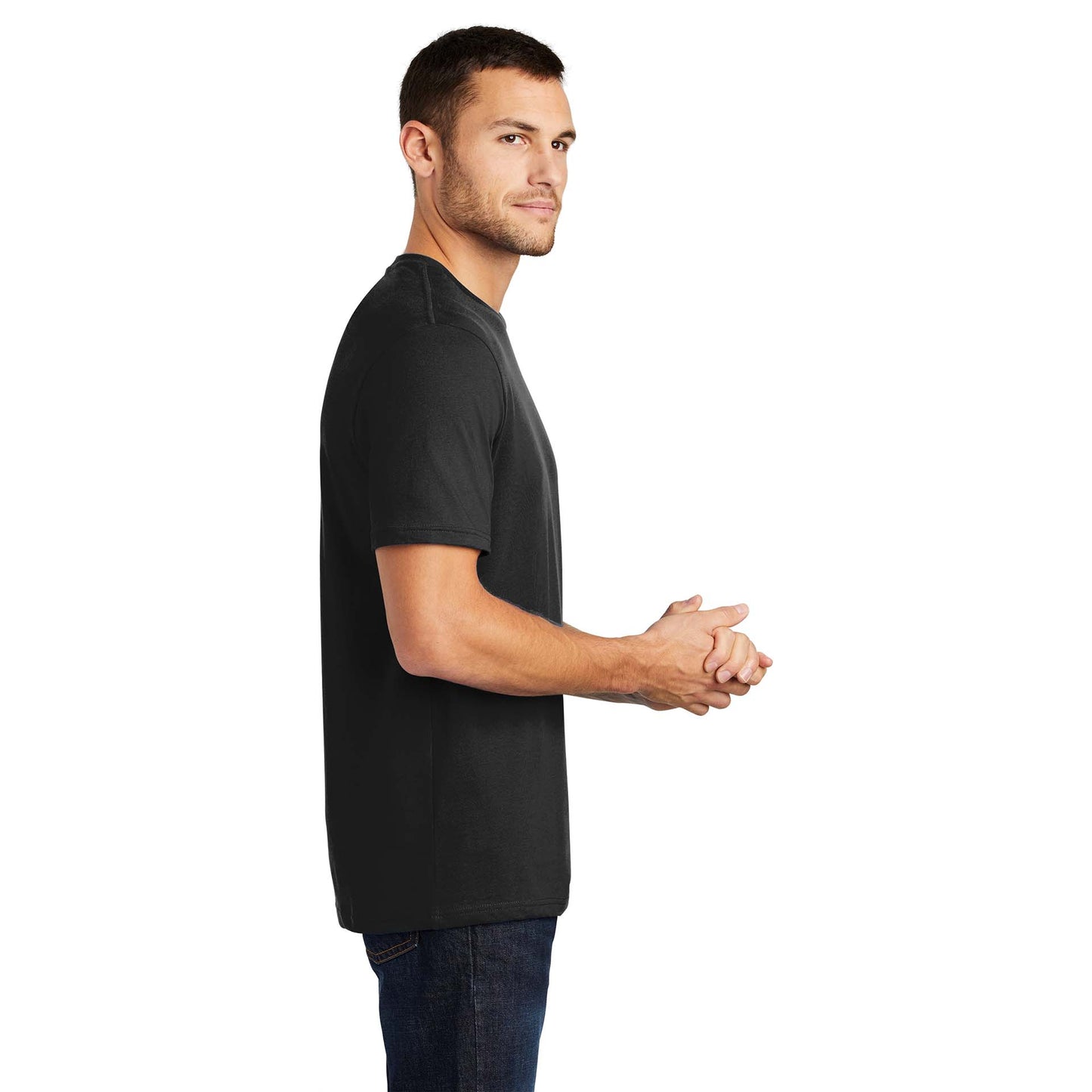 Jet Black T-Shirt - District - Soft Cotton Comfort