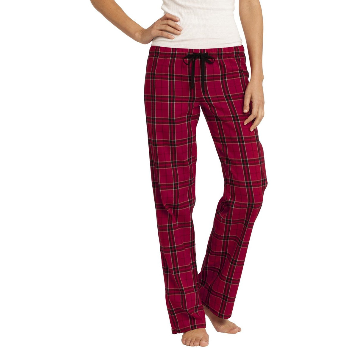 Black Flannel Pants - District - Cozy Plaid Design