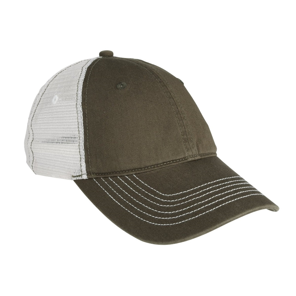 Army/White Ball Caps - District - Stylish Mesh Design