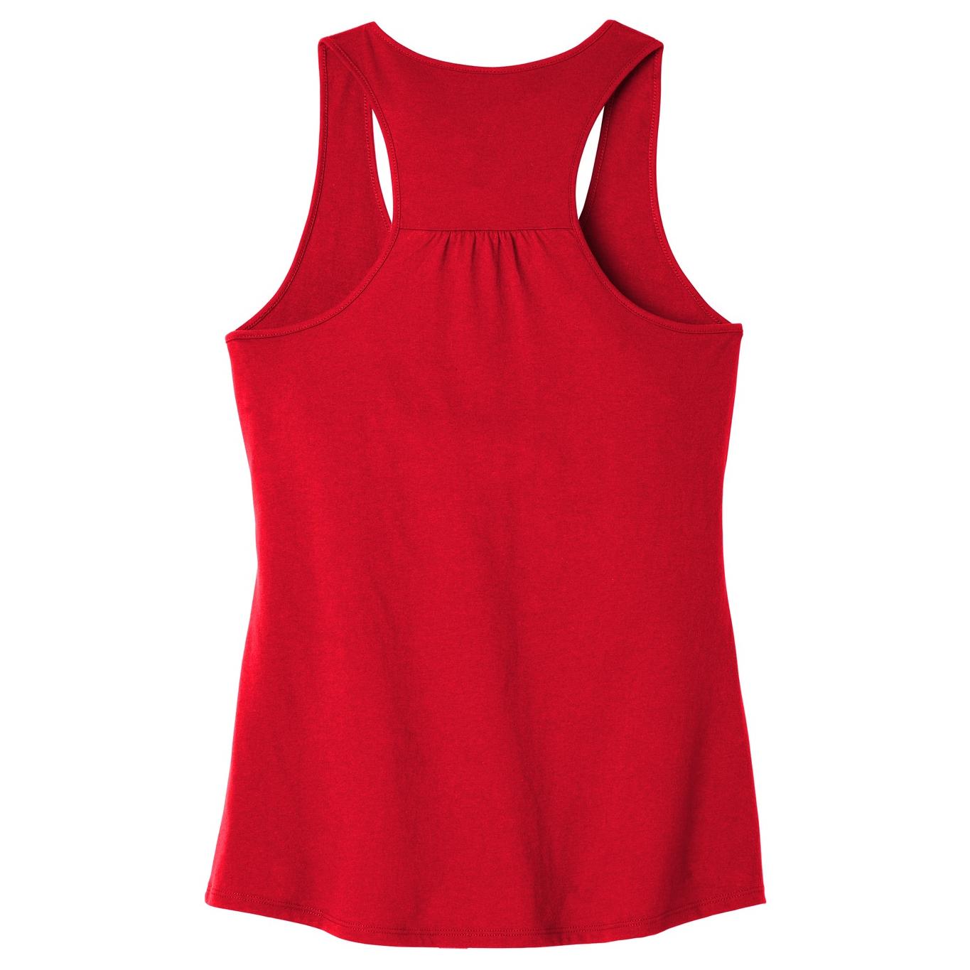 Black Tank Tops - District - Stylish Gathered Back - Cotton Blend