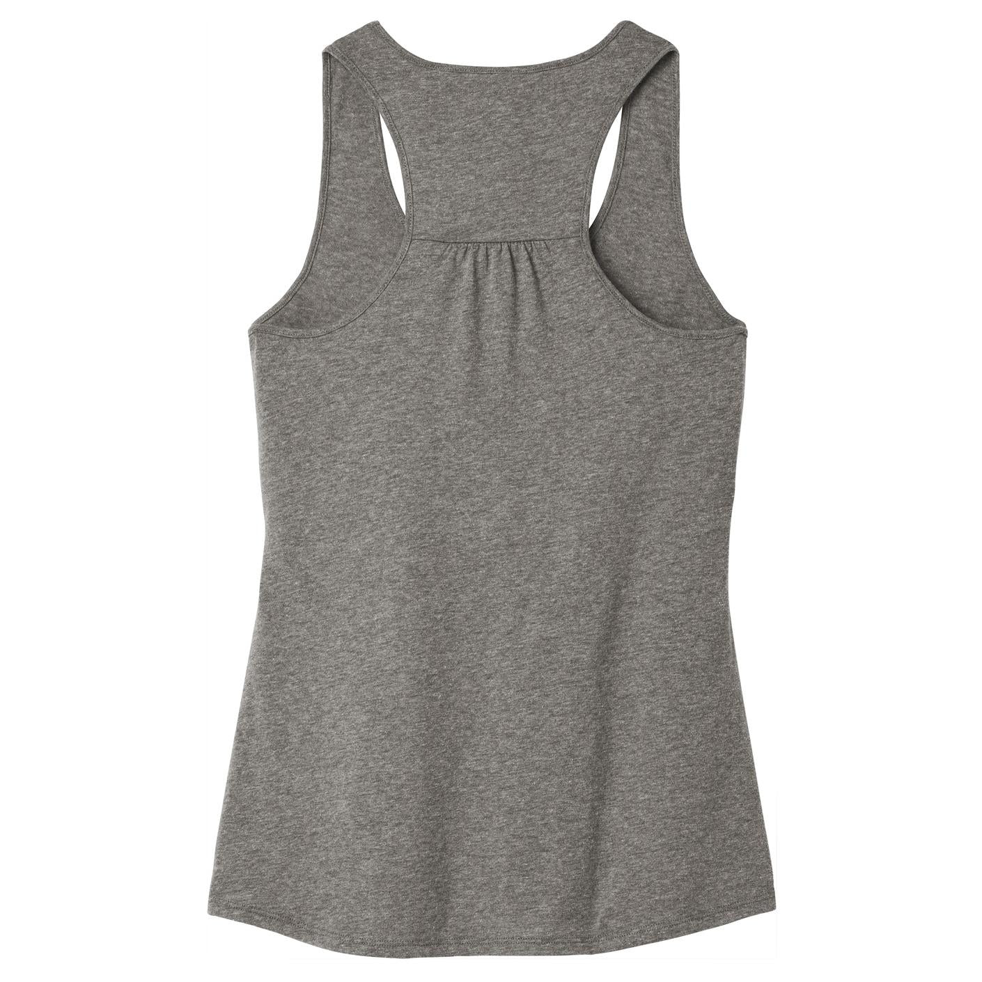 Black Tank Tops - District - Stylish Gathered Back - Cotton Blend