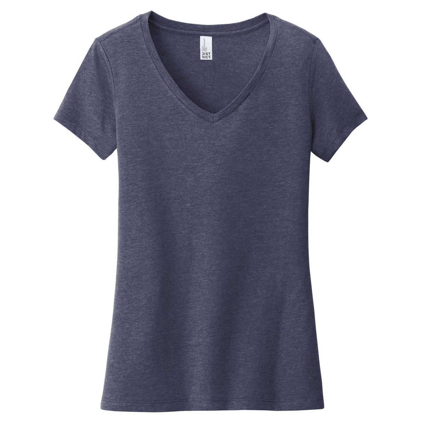 Black T-Shirts - District - Soft V-Neck - Stylish Fit - Soft Fabric