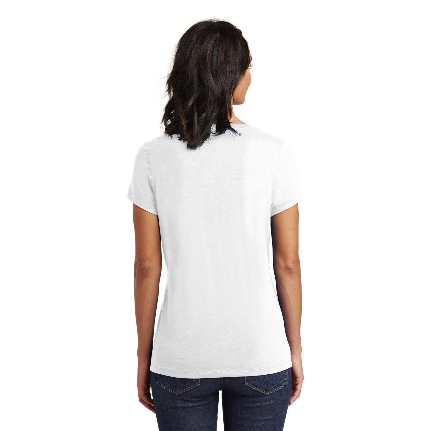 Black T-Shirts - District - Soft V-Neck - Stylish Fit - Soft Fabric