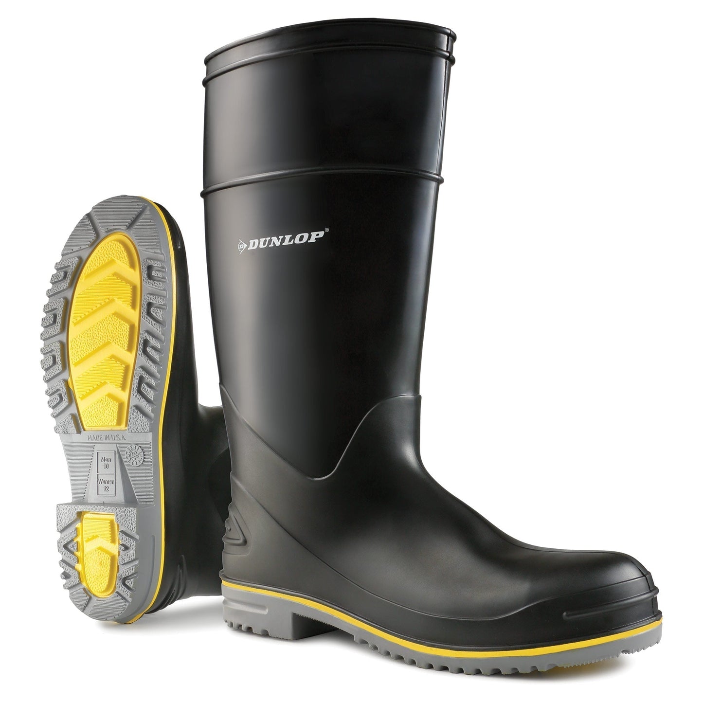 Yellow Work Boots - Dunlop - Slip Resistant Design