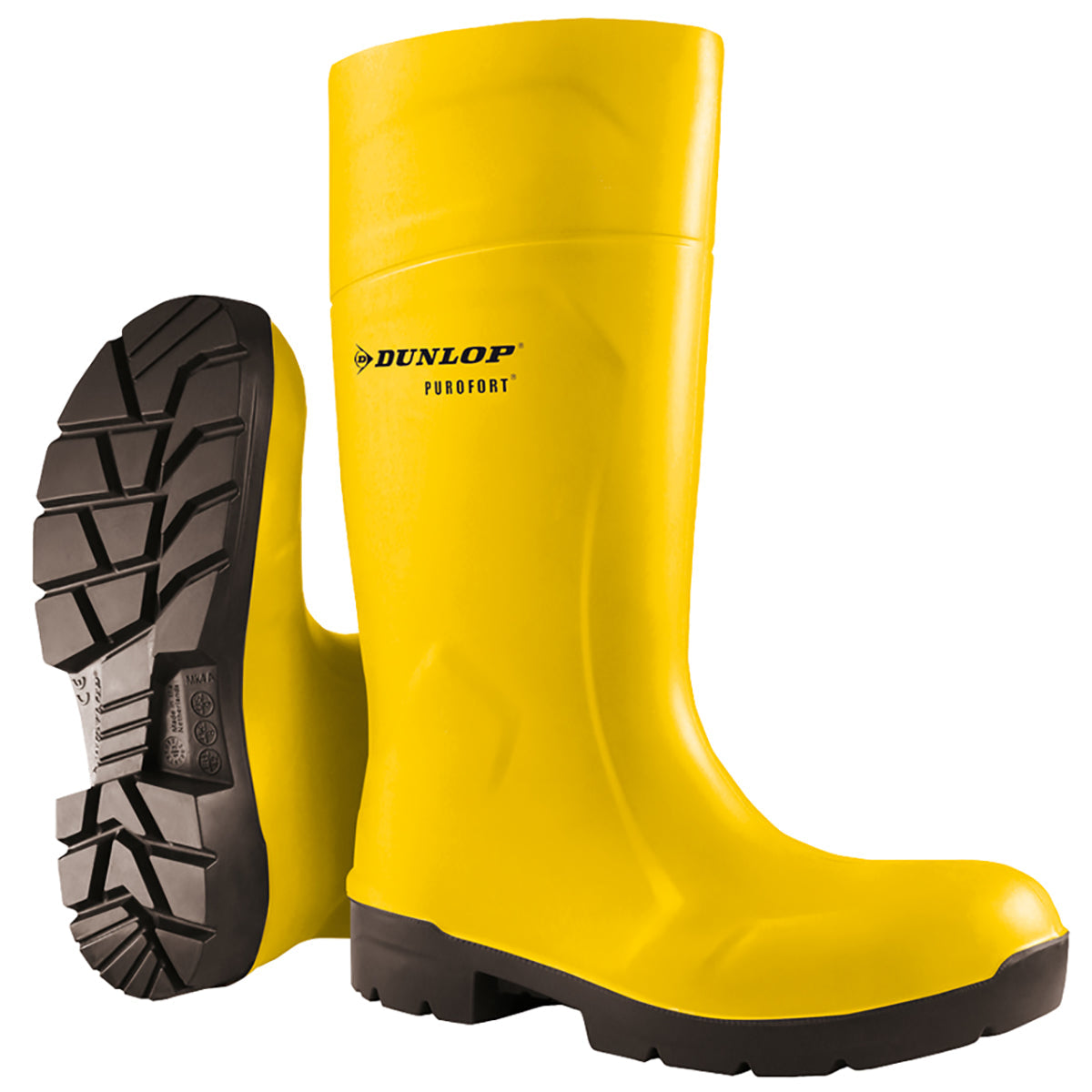 Yellow Work Boots - Dunlop - Waterproof Safety