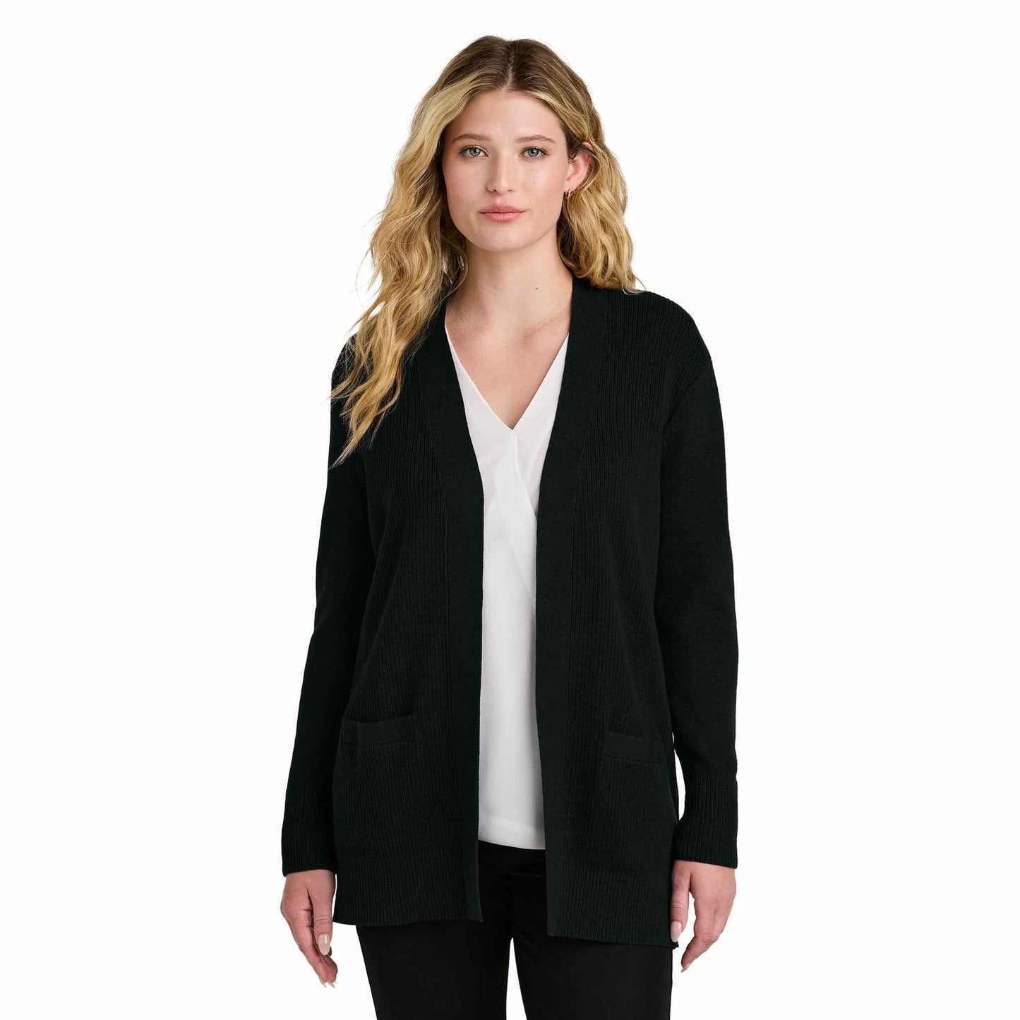 Charcoal Heather Cardigans - Port Authority - Easy Care