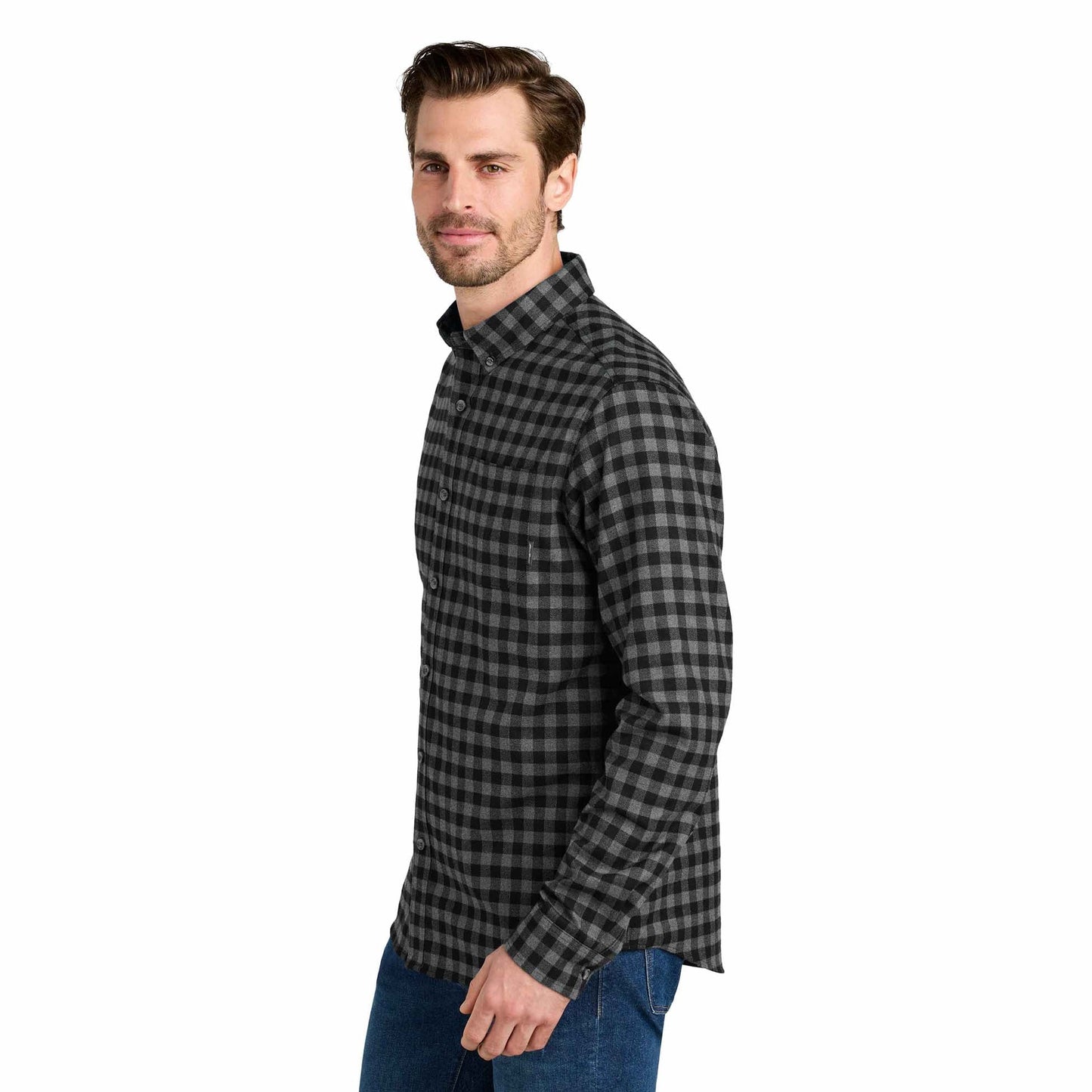 Deep Black Mini Buffalo Shirt - Eddie Bauer - Soft Flannel