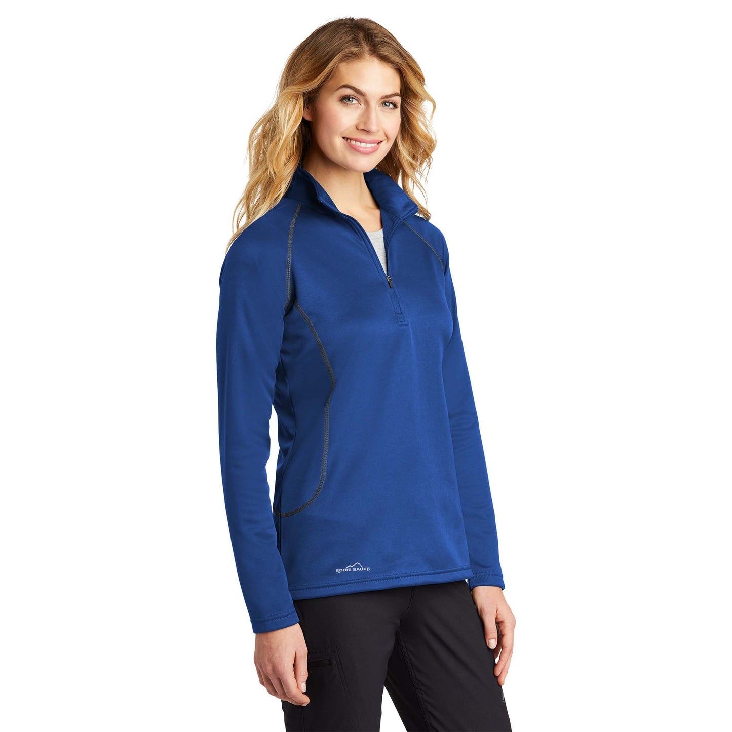 Black Smooth Sweatshirt - Eddie Bauer - Versatile Fleece