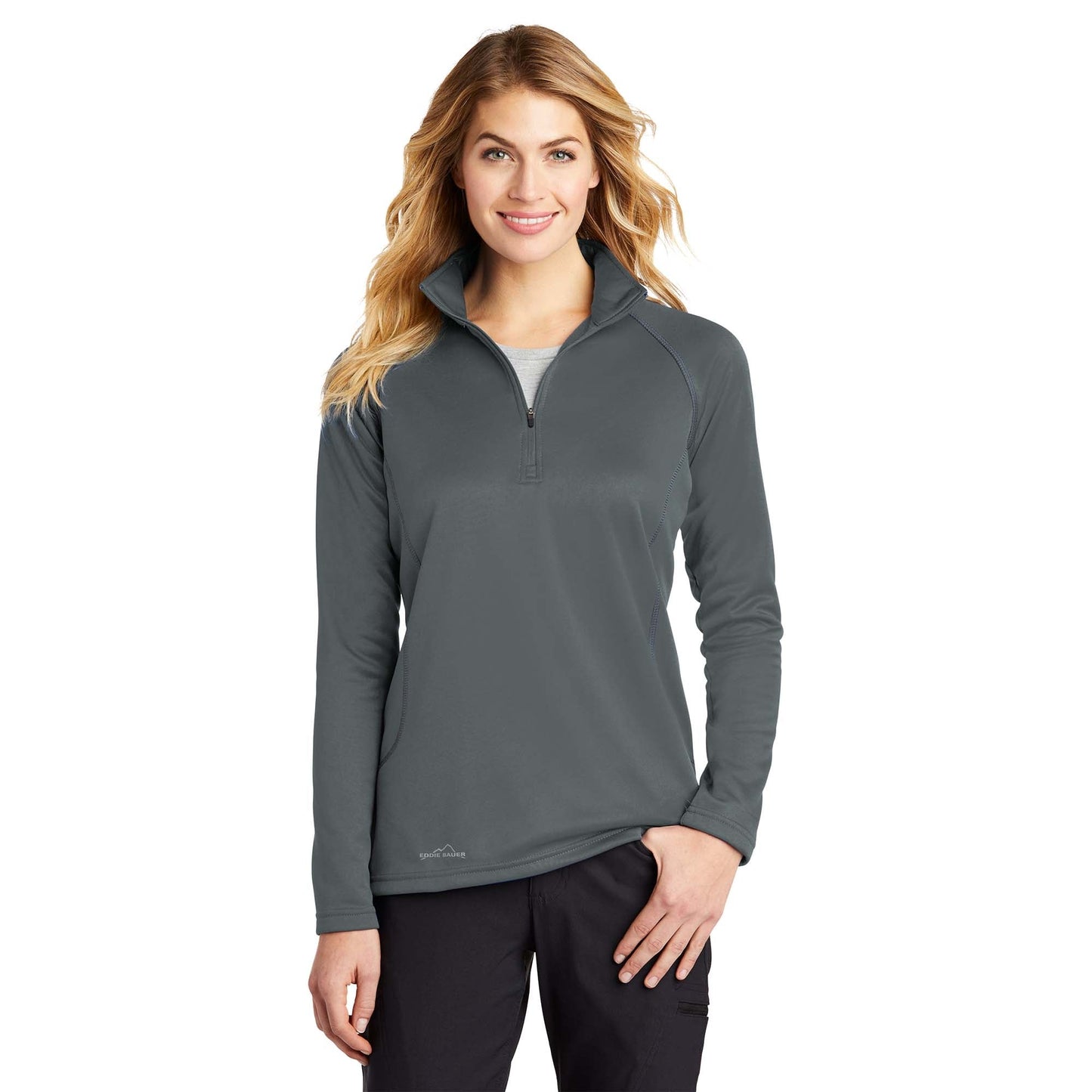 Black Smooth Sweatshirt - Eddie Bauer - Versatile Fleece