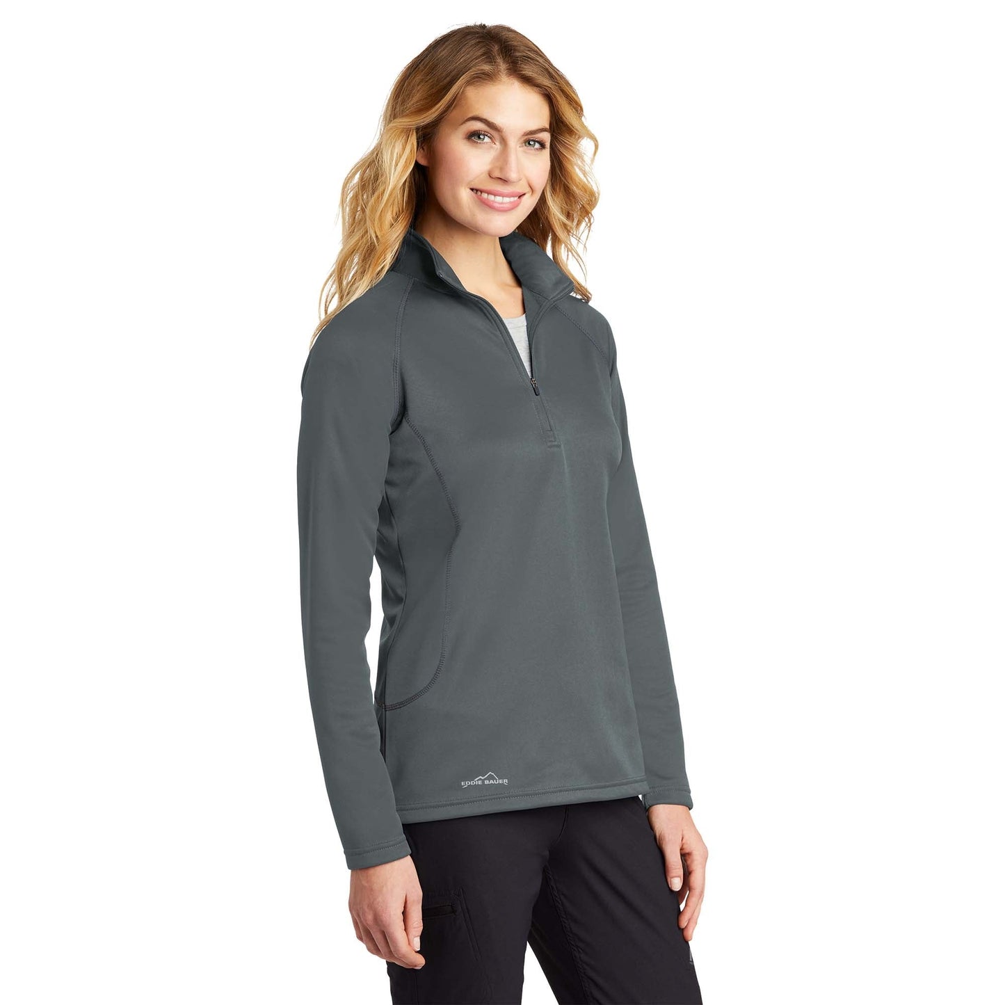 Black Smooth Sweatshirt - Eddie Bauer - Versatile Fleece