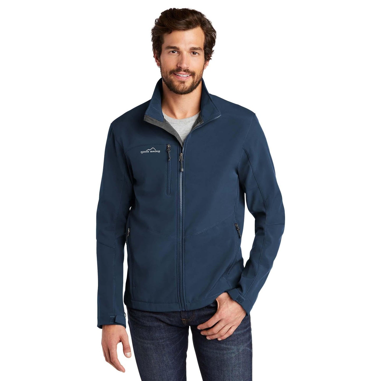 Black Soft Shell Jacket - Eddie Bauer - Weather Resistant