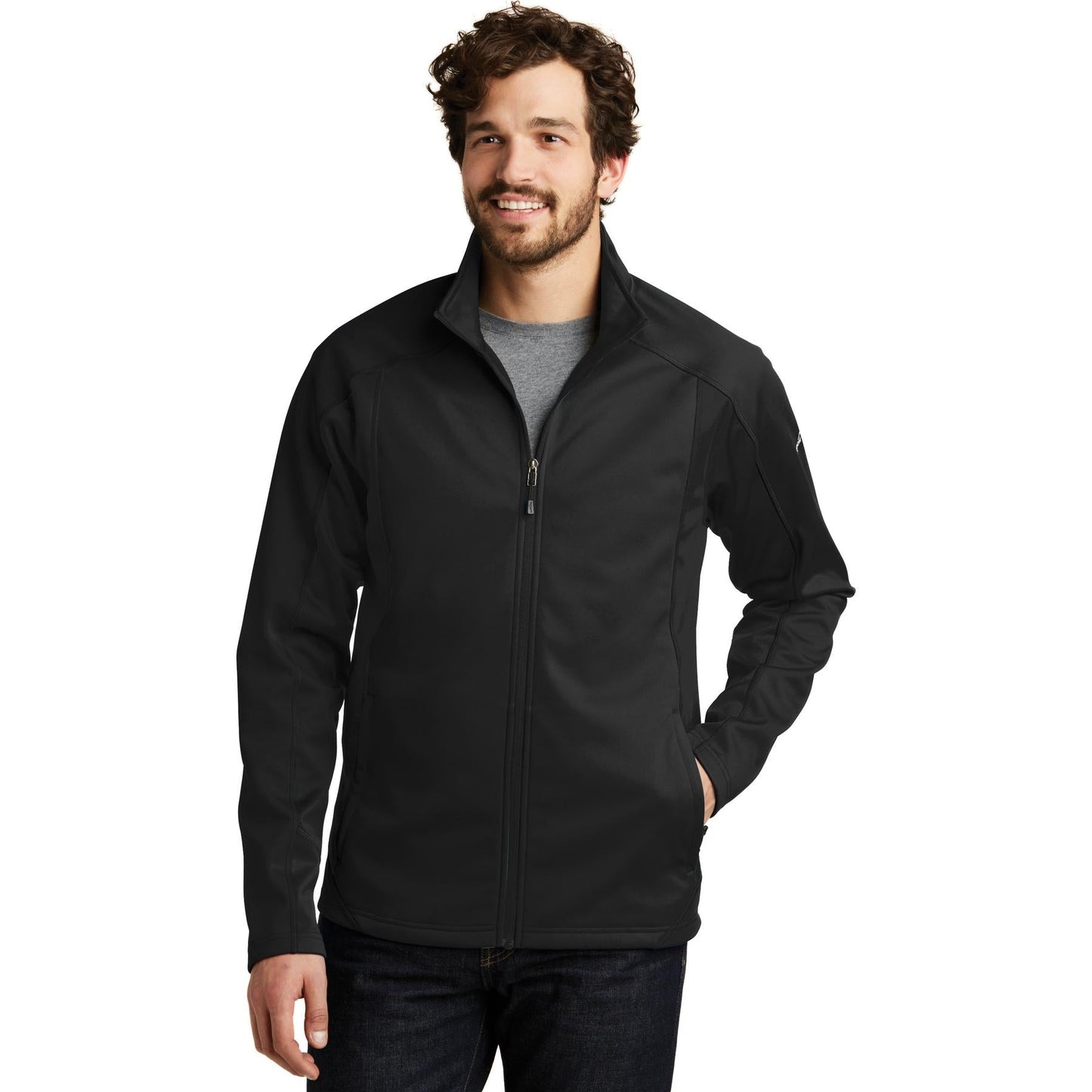 Black Soft Shell Jacket - Eddie Bauer - Waterproof Design