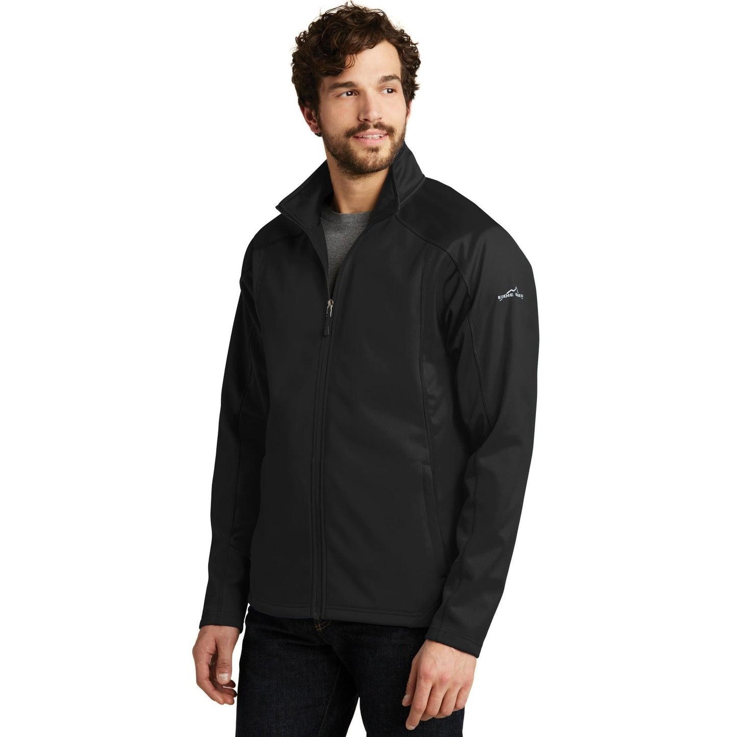 Black Soft Shell Jacket - Eddie Bauer - Waterproof Design