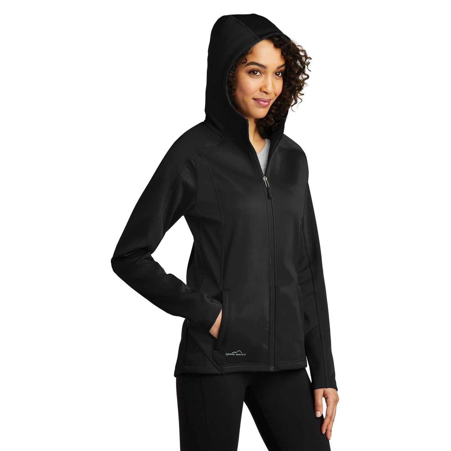 Black Soft Shell Jacket - Eddie Bauer - Waterproof Design