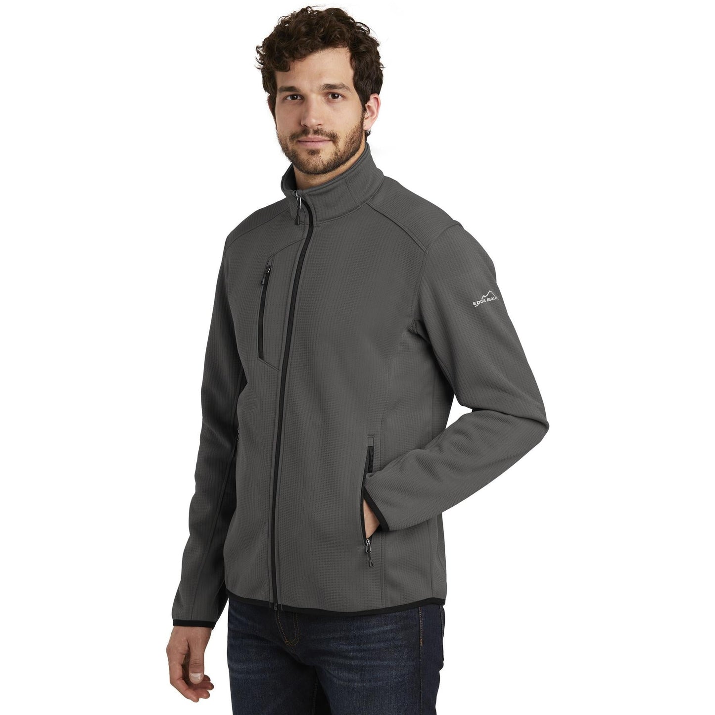 Black Fleece Jacket - Eddie Bauer - Full-Zip Style