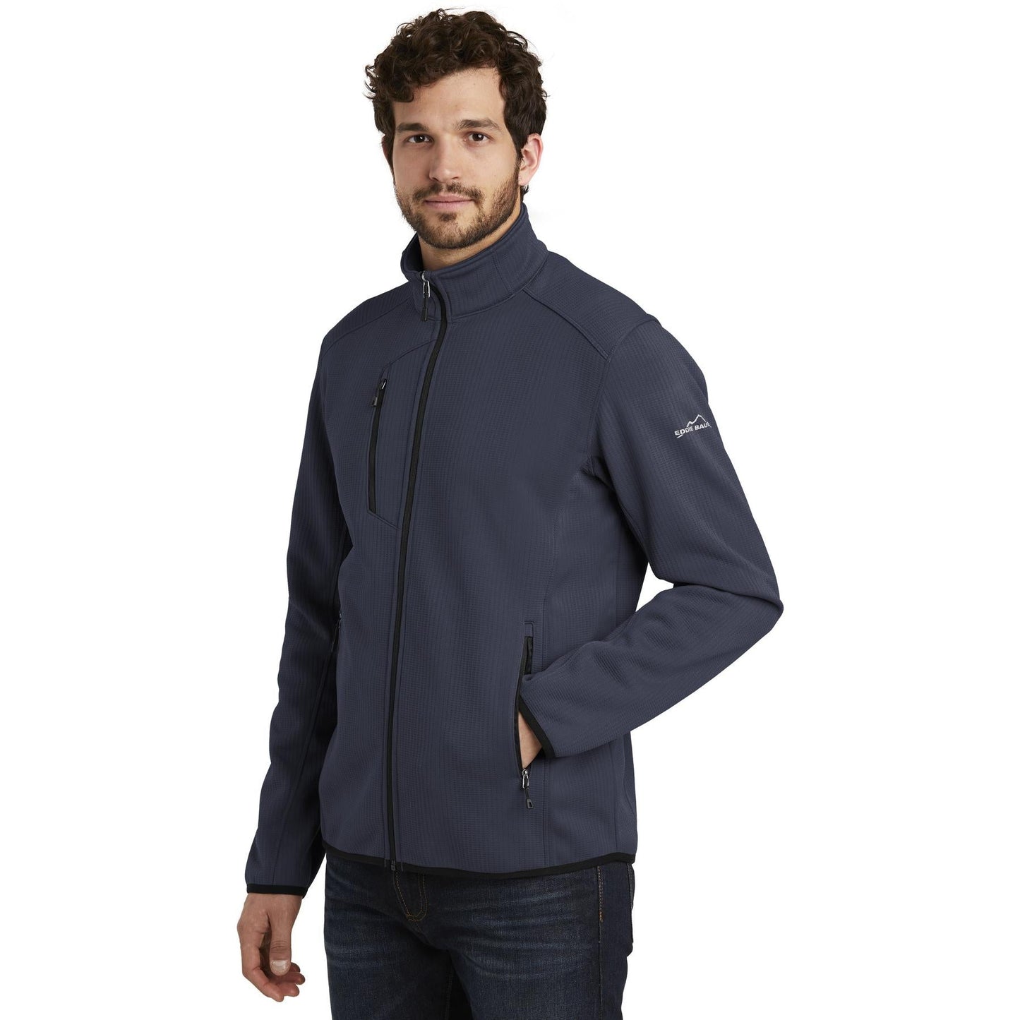 Black Fleece Jacket - Eddie Bauer - Full-Zip Style
