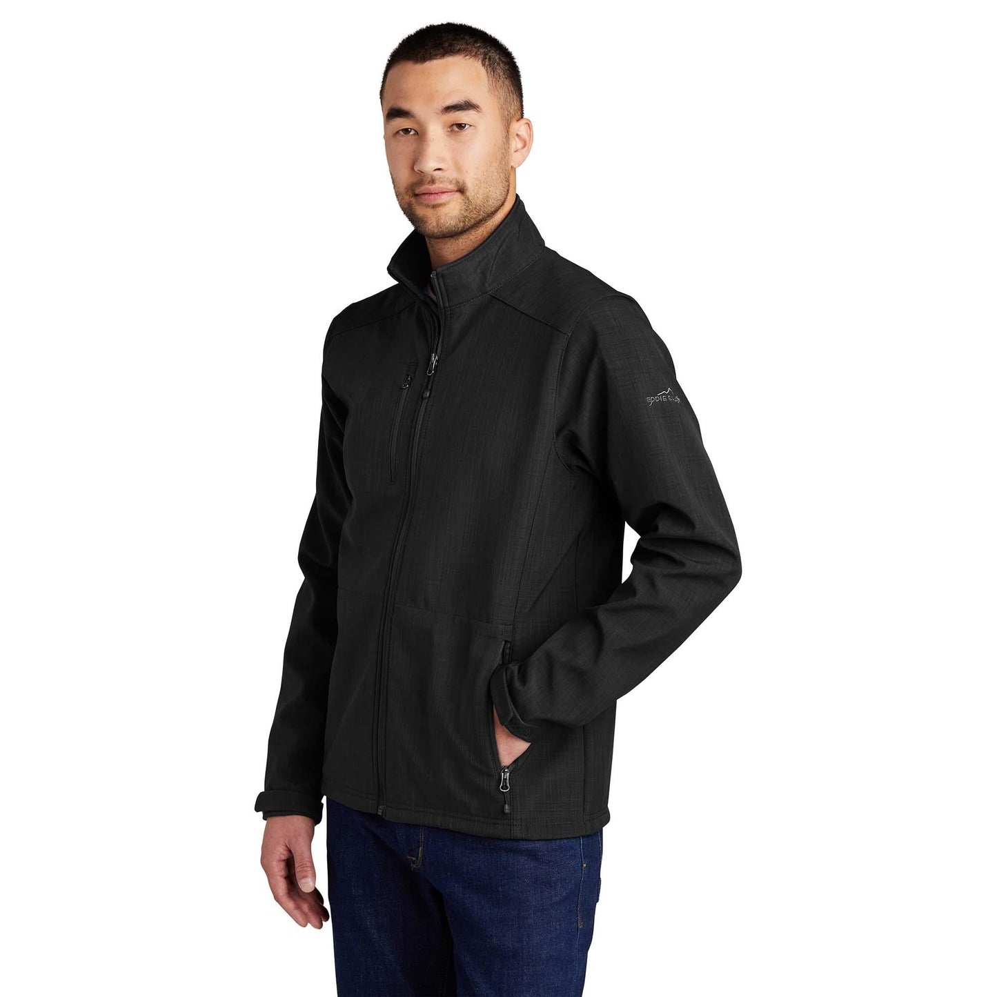 Black Soft Shell Jacket - Eddie Bauer - Water-Resistant