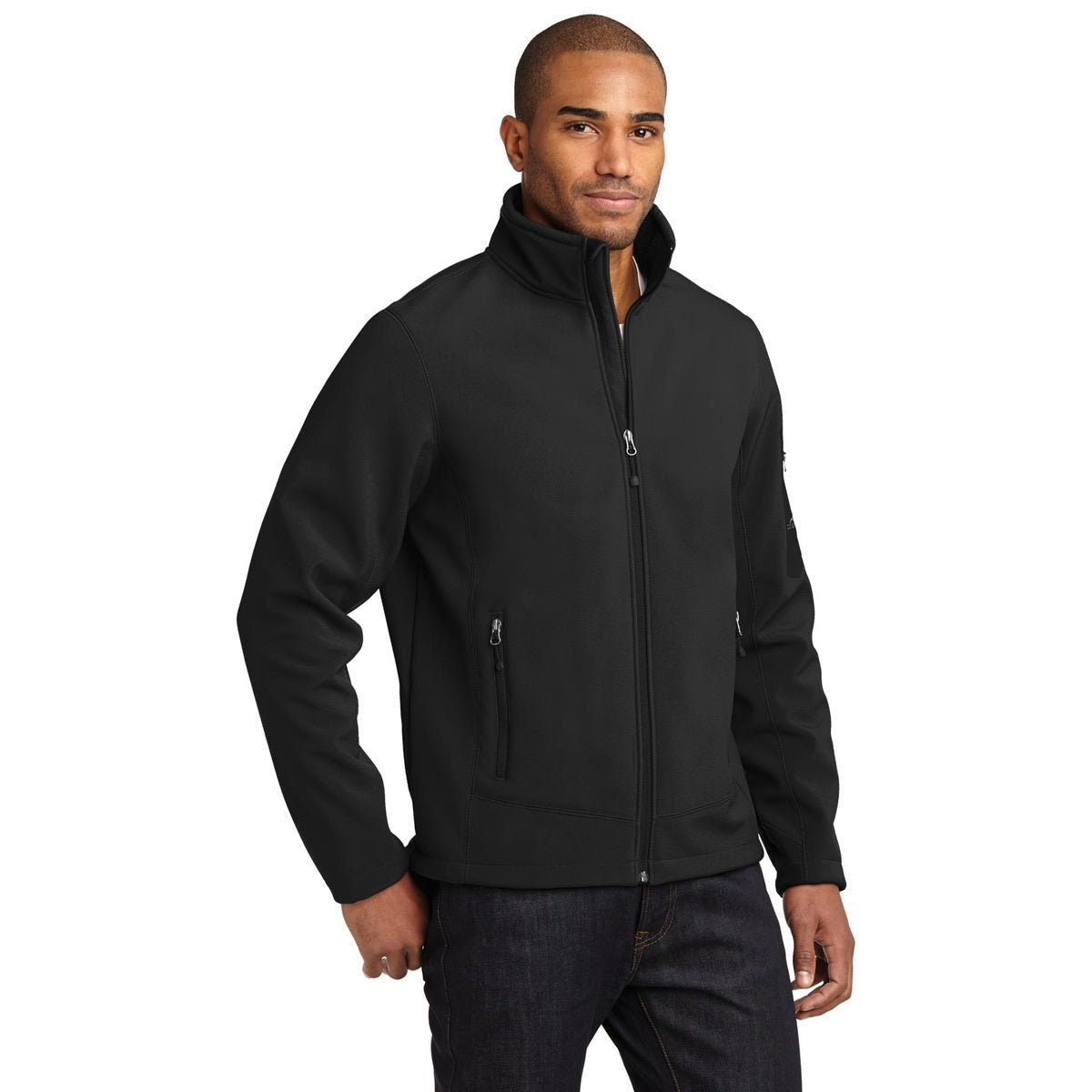 Black Soft Shell Jacket - Eddie Bauer - Ripstop Fabric
