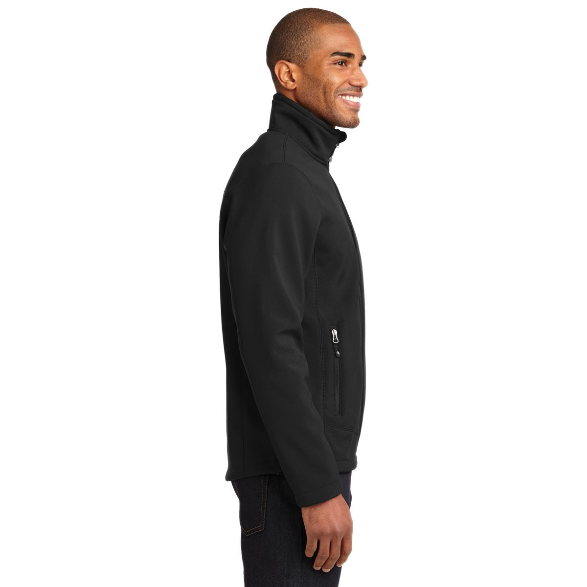 Black Soft Shell Jacket - Eddie Bauer - Ripstop Fabric