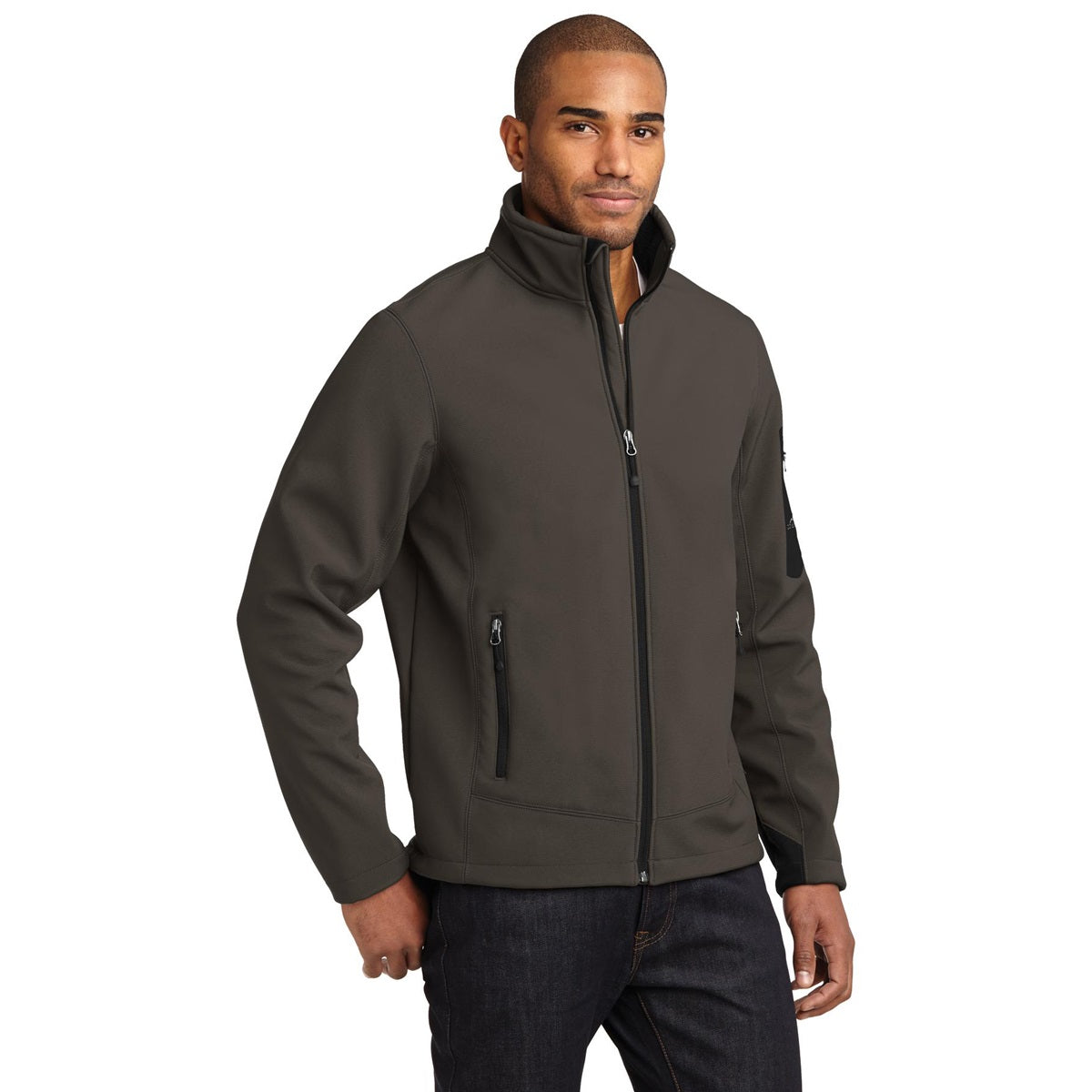 Black Soft Shell Jacket - Eddie Bauer - Ripstop Fabric