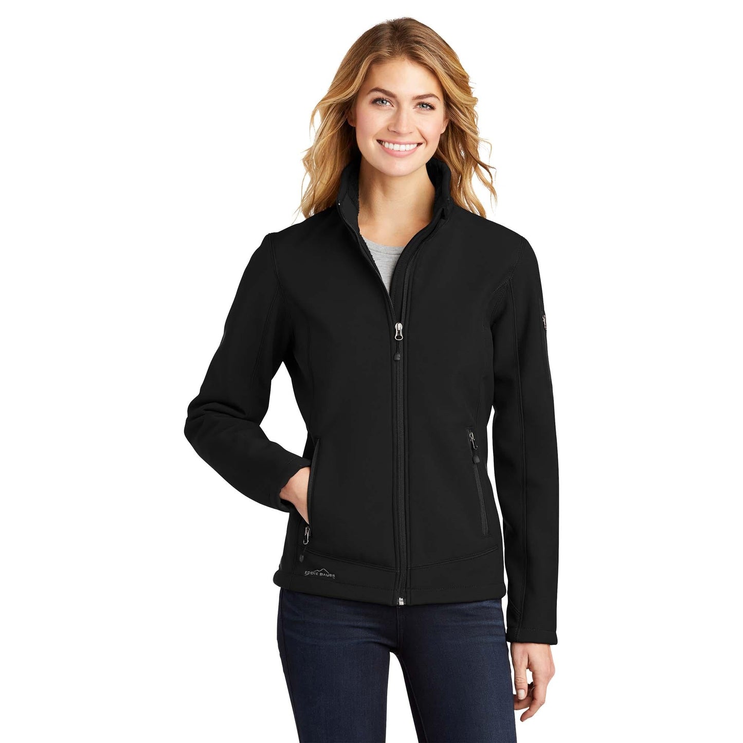 Black/Black Jacket - Eddie Bauer - Rugged Soft Shell