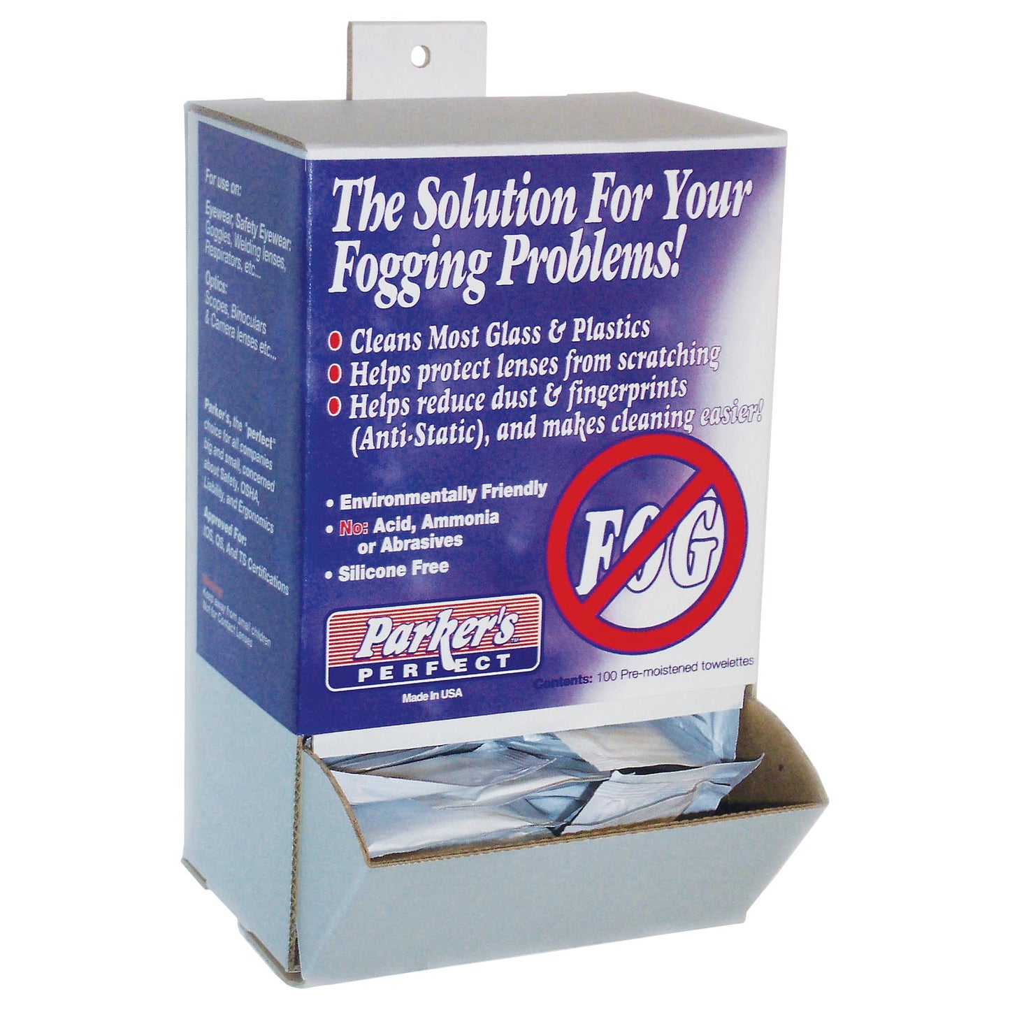100 Wipes Cleaning Wipes - ERB by Delta Plus - Anti-Fog