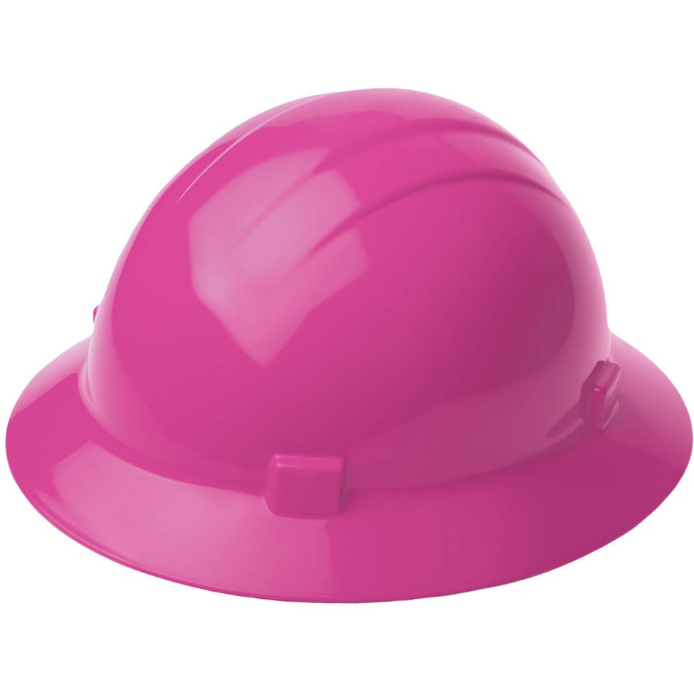 Hi-Viz Lime Hard Hats - ERB - Full Brim Safety Gear
