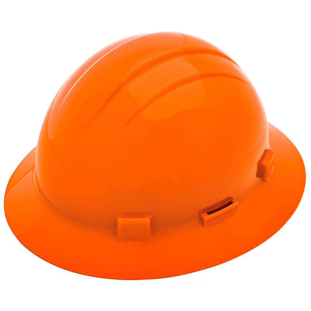 White Hard Hats - ERB - Slotted Full Brim Design