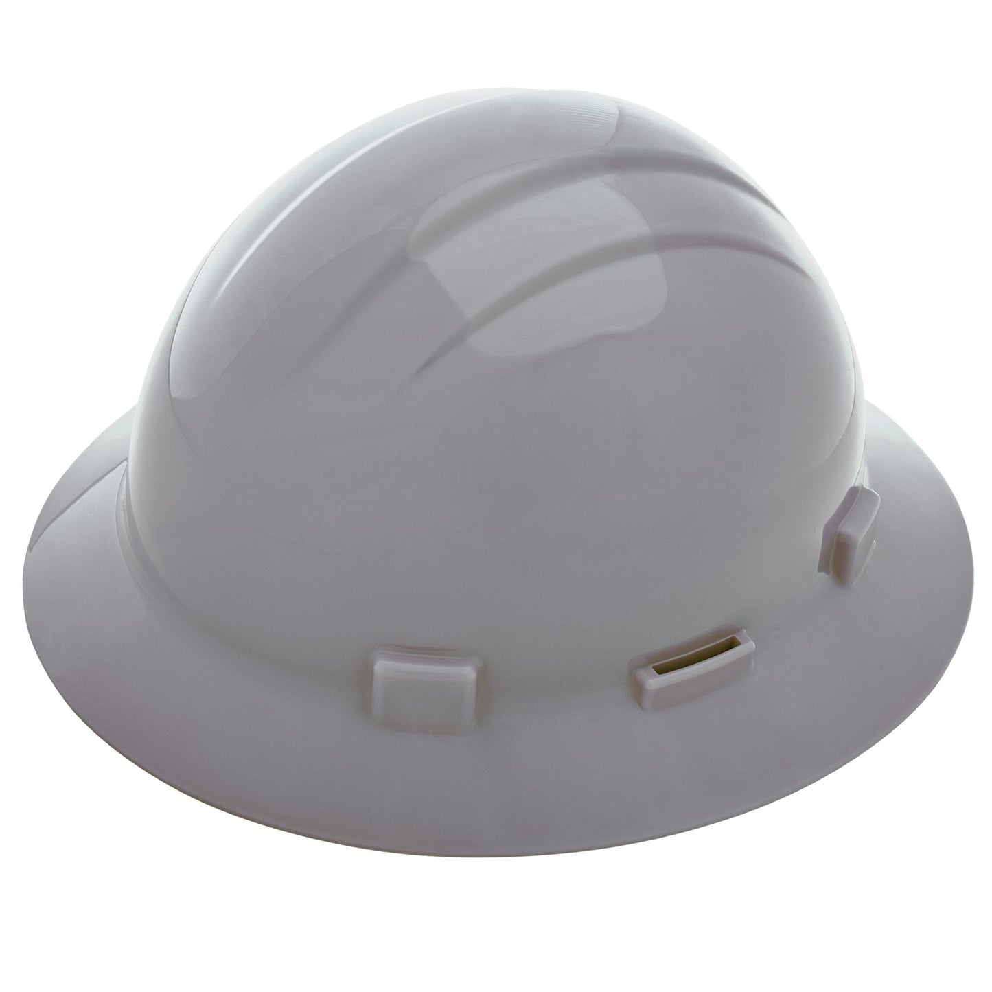 White Hard Hats - ERB - Slotted Full Brim Design