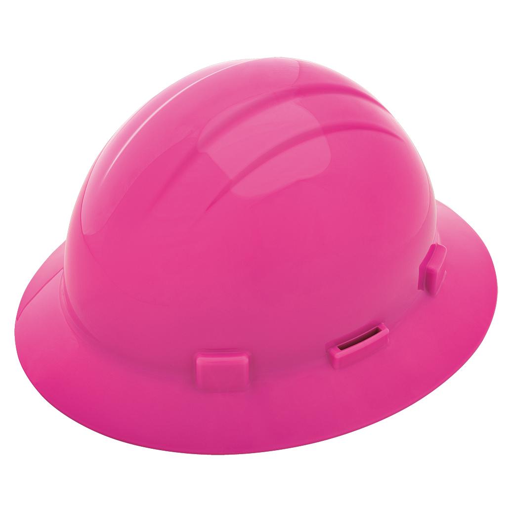 White Hard Hats - ERB - Slotted Full Brim Design