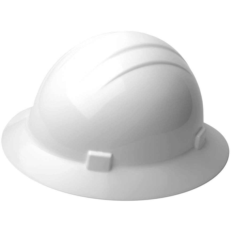 White Hard Hats - ERB - Full Brim Heat Resistant