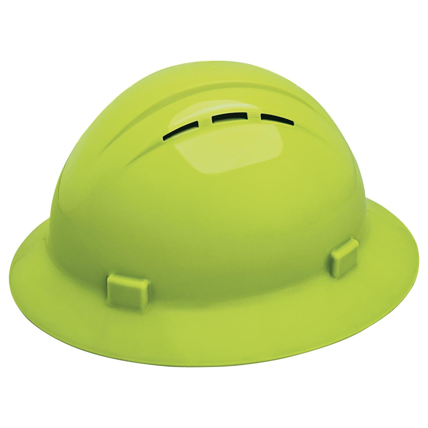 Hi-Viz Lime Hard Hats - ERB by Delta Plus - Vented Comfort