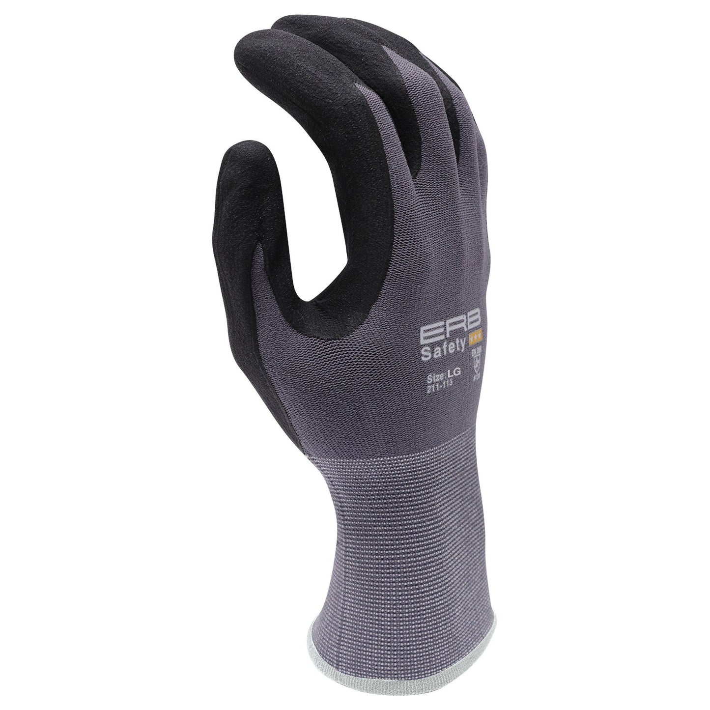 Gray Knit Gloves - ERB by Delta Plus - Nitrile Coating