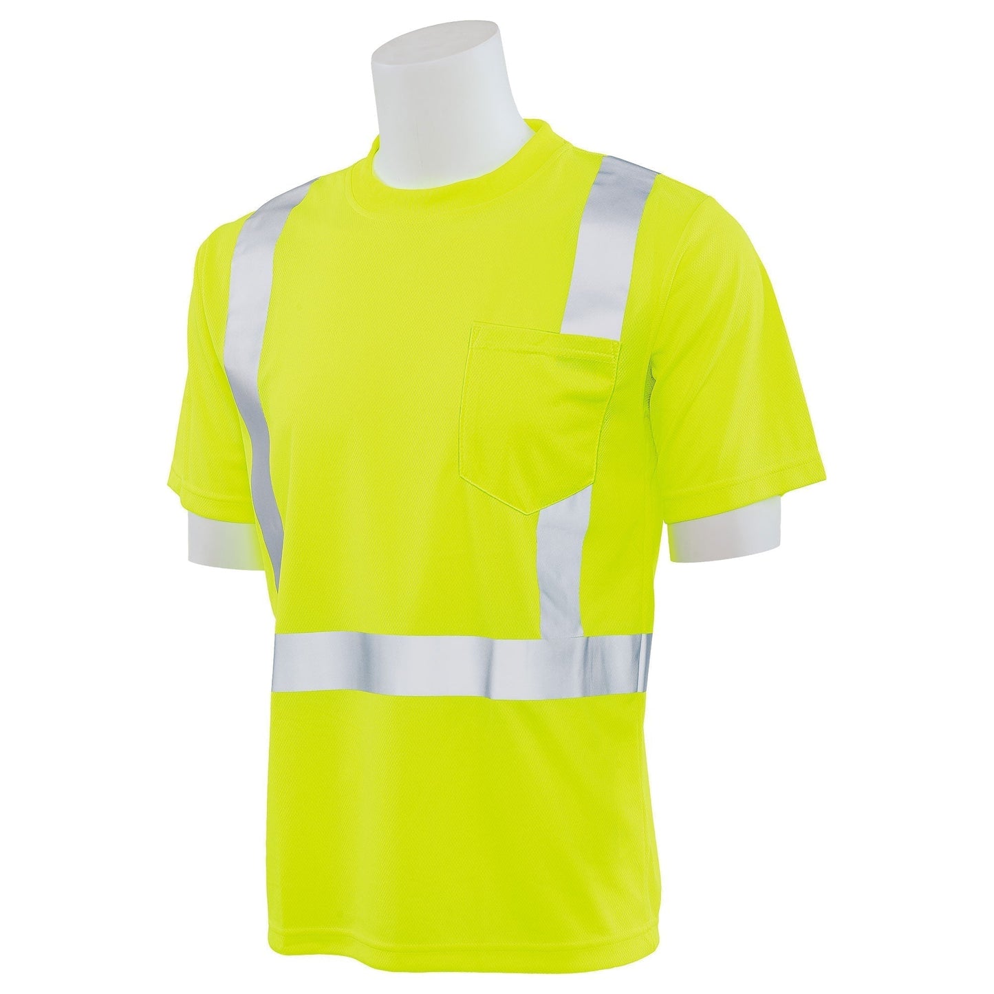 Yellow/Lime Safety Shirt - ERB - Moisture-Wicking Mesh