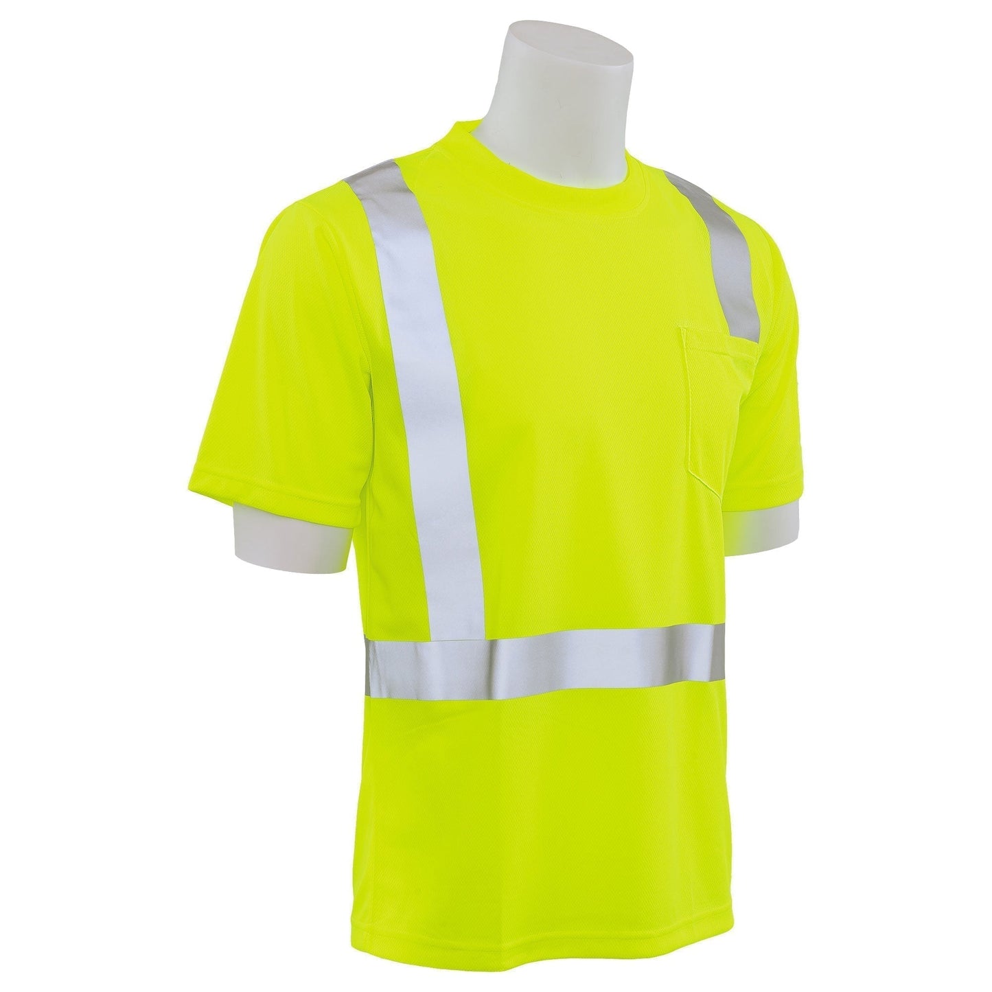 Yellow/Lime Safety Shirt - ERB - Moisture-Wicking Mesh