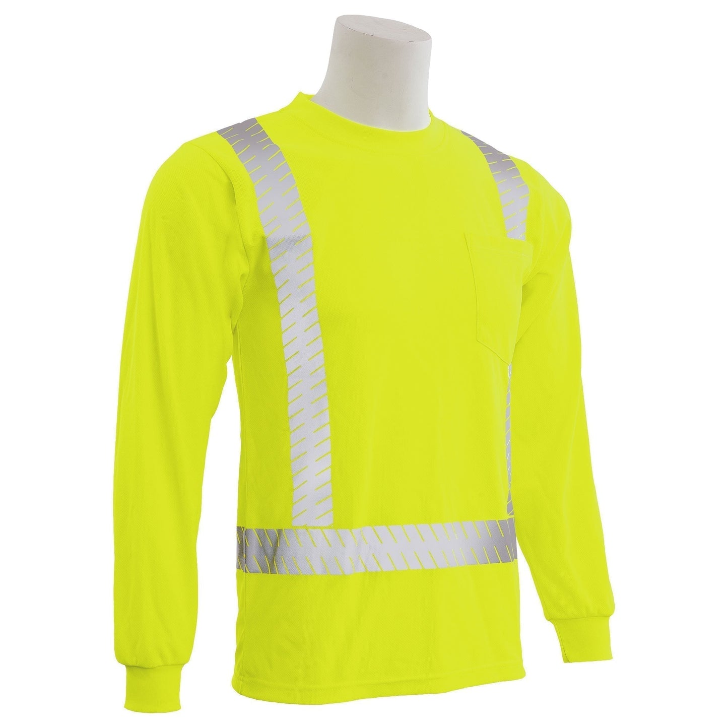 Yellow/Lime Safety Shirts - ERB - Long Sleeve Mesh